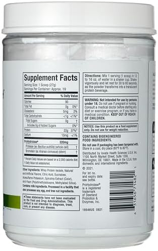 Muscletech Clear Whey Isolate Protein Powder Bundle Lemon Berry Blizzard And Orange Dreamsicle Flavors 22G Protein 90 Calories 1.1Lb Each