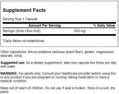 Swanson Naringin 500 Milligrams 60 Capsules