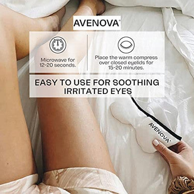 Avenova Eye Compress Mask - Reusable & Microwaveable Eye Mask For Irritated Eyes - Stye Headache Allergy & Sinus Relief