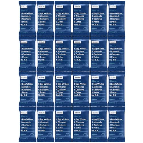 RXBAR Protein Bars, Bleuberry, 24 Count Simple Ingredient Snack Bars