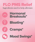 O Positiv Flo Pms Gummies For Women - Proactive Pms Relief - Targets Hormonal Breakouts Bloating Cramps & Mood Swings With Chasteberry Vitamin B6 & Lemon Balm - Pms Gummies (Pack Of 1)
