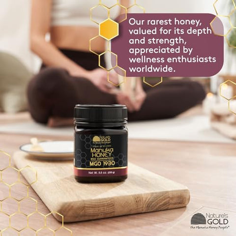 NatureÃ¢â‚¬â„¢s Gold Raw Manuka Honey, Certified High MGO | Authentic MGO, 100% Pure Genuine Traceable Hive to Home