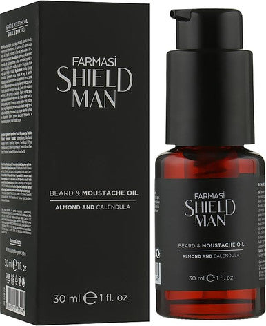 Farmasi Shield Man Beard & Moustache Oil With Amino Acids 30Ml / 1 Fl.Oz Lightweight Grooming Oil For Beard Softness Shine & Manageability Conditioning Formula For Men'S Facial Hair
