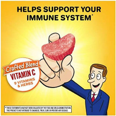 Airborne Assorted Fruit Flavored Gummies1000Mg Of Vitamin C And Minerals & Herbs Immune Support 42 Ct (Pack Of 7)