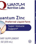Quantum Nutrition Labs Zinc - Liquid Zinc Drops, Zinc Supplements, Zinc Tincture For Adults, 25Mg Zinc Sulfate Per Serving For Metabolic Function & Immune Support - 8 Fl Oz Bottle