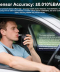 Homealexa Breathalyzer For Alcohol Portable Alcohol Tester With Digital Bac Display High Accuracy Sensor 3-5S Fast Test Personal Breathalyzer With 10 Mouthpieces For Home Party Use