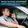 Homealexa Breathalyzer For Alcohol Portable Alcohol Tester With Digital Bac Display High Accuracy Sensor 3-5S Fast Test Personal Breathalyzer With 10 Mouthpieces For Home Party Use