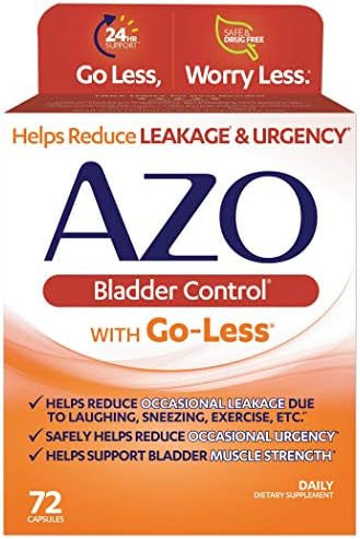 Azo Bladder Control With Goless Daily Supplement Helps Reduce Occasional Urgency & Dual Protection Urinary + Vaginal Support Prebiotic Plus Clinically Proven Women'S Probiotic