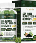 Totaria 11-In-1 Sugar Sea Moss Gummies With Black Seed Oil Ashwagandha Ginger - True Irish Seamoss Advanced & Burdock Root Turmeric Bladderwrack - Support Immune, Gut, Youthful, Digestion