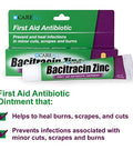 Careall Bacitracin Antibiotic Zinc Ointment 1Oz (3 Pack). First Aid Ointment To Prevent And Heal Infections For Minor Cuts Scrapes And Burns