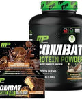 Muscle Pharm Combat 4Lb Horchata Protein & Musclepharm Combat Chocolate Peanut Butter Cup Sport Bars