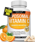Liposomal Vitamin C 2100mg High Absorption Fat Soluble VIT C Immune Support Collagen Booster Immunity Defense and Powerful Antioxidant MCT Oil and Sunflower Lecithin Acsorbic Acid Vegan NonGMO