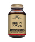 Solgar Biotin 5000 Mcg 100 Veg Caps - Promote Healthy Skin Nails & Hair - Supports Energy Production Protein Carbohydrate & Fat Metabolism - Vitamin B - Non Gmo Vegan Gluten Free - 100 Servings