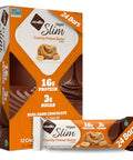 Nugo Slim Dark Chocolate Crunchy Peanut Butter 16G Vegan Protein 3G Sugar 7G Fiber Low Net Carb Keto Friendly Gluten 24 Count