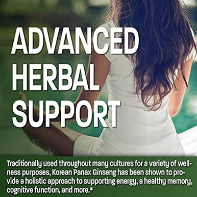 Bronson Korean Panax Ginseng 1000 mg Supports Energy, Endurance & Vitality + Memory and Mental Performance, 250 Capsules