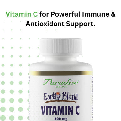 Paradise Herbs Earth'S Blend Vitamin C With Nature'S C And Adaptogens Superfoods Base Of Probiotics and Organic Alkalizing Greens 90 Vegetarian Capsules