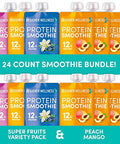 Designer Wellness Protein Smoothies Super Fruits Variety And Peach Mango Bundle