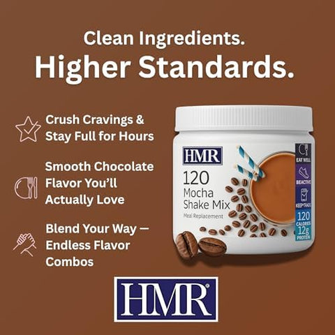 HMR 120 Meal Replacement Shake Powder ÃƒÂ¢Ã¢â€šÂ¬Ã¢â‚¬Å“ Vanilla & Mocha Flavors | 12 Servings Each | 12g Protein per Shake | Low-Calorie Nutritional Drink | Supports Healthy Weight Loss & Weight Management