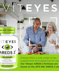 Viteyes Areds 2 Eye Vitamins, Classic Macular Support, Allergen Capsules, With Natural Vitamin E, Vitamin C, Zinc, Copper, Lutein & Zeaxanthin, Eye Doctor Trusted, Manufactured In The Usa, 180 Ct