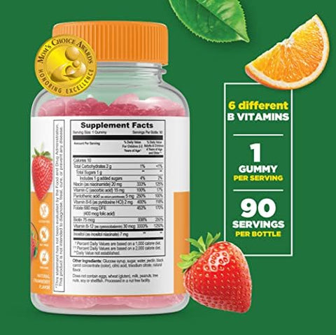 Lifeable Calcium Magnesium Kids + B Complex Kids Gummies Bundle Great Tasting Vitamin Supplement Gluten Gmo Chewable Gummy