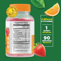 Lifeable Iron & Vitamin C Kids + B Complex Kids Gummies Bundle Great Tasting Vitamin Supplement Gluten Gmo Chewable Gummy
