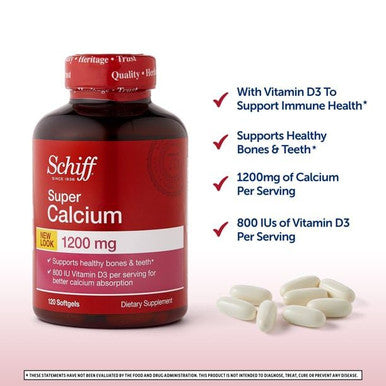 Super Calcium 120 Sftgls By Schiff/Bio Foods