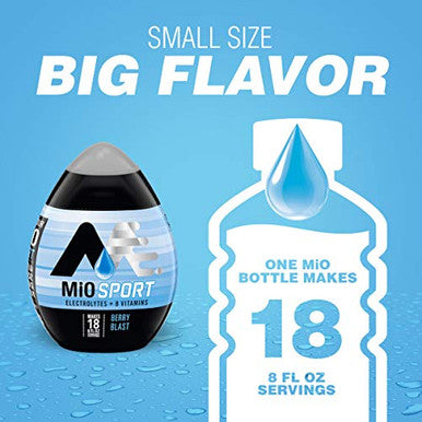 Mio Sport Berry Blast Naturally Flavored Liquid Water Enhancer With Electrolytes & B Vitamins 1.62 Fl Oz Bottle