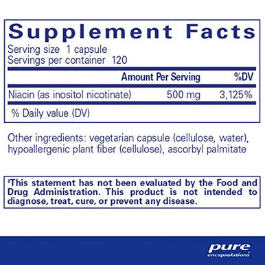 Pure Encapsulations Niacitol 500 mg 120 vcaps