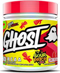 Ghost Bcaa Powder Amino Acids Supplement Sour Patch Kids Blue Raspberry 30 Servings Sugar Intra Post & Pre Workout Amino Powder & Recovery Drink 7G Bcaa