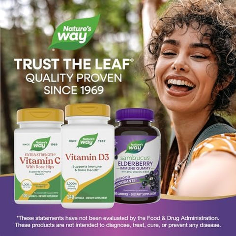 NatureS Way Vitamin D3 Extra Strength(1) Supports Bone Health And Immune Function 2000 Iu (50 Mcg Per Serving) 240 Softgels (Packaging May Vary)