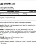 Swanson Holy Basil Leaf (Tulsi) - Stress Support and Well-Being Supplement - (120 Capsules 800mg Per Serving) (2 Pack)