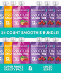 Designer Wellness Protein Smoothies Super Fruits Variety And Mixed Berry Bundle