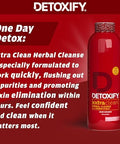 Detoxify Xxtra Clean Herbal " Tropical Fruit Flavor 20 Oz " Professionally Formulated Extra Strength Herbal Detox Drink " Enhanced With Ginseng Extract & Milk Thistle Extract Plus Sticker