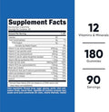 Nutricost Multivitamin Gummies 180 Gummies (Mixed Berry Flavored) 90 Serv Gluten Nongmo And Vegetarian Friendly