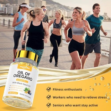 Healoading Organic Oregano Oil Softgels: Oil Of Oregano With Black Seed 300Mg