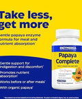 Enzymedica Papaya Complete Daily Digestive Enzymes With Organic Papaya Juice And Chlorophyll Papain Vegan Mint Flavor 120 Chewable Tablets