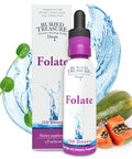 Buried Treasure Folate Drops Methylated B9 (Calcium L5 Methyltetrahydrofolate) Supports Energy Production Heart Health and Pregnancy 5MTHF Supplement Vegan Safe 120 Servings