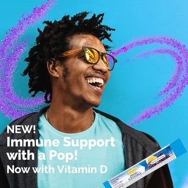 Emergen-C Immune Plus Crystals On-The-Go Immune Support Supplement With Vitamin C Vitamin D B Vitamins Zinc And Manganese Berry Lemonade 28 Stick Packs