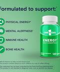 One A Day Energy Daily Essentials Multivitamin Energy Supplement to Support Mental Alertness and Immune Health with Vitamins A C D E Zinc and Caffeine 120 Count