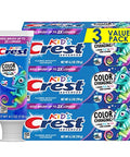 Crest Advanced Kid'S Fluoride Toothpaste Bubblegum Flavor 4.2 Oz 3 Count Color-Changing Anticavity Toothpaste