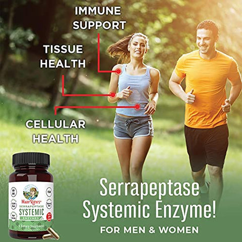 Maryruth'S Maryruth Organics Serrapeptase Enzymes Capsules Up To 2 Month Supply Enzyme Supplement For High Potency Sinus Relief Pills Tissue Health And Cellular Health Vegan Gluten Free 60 Count