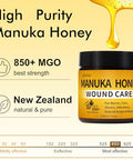 Manuka Honey for Wounds, Speed up Healing for Cuts, Surgical Wounds, Scars, Foot Ulcers, Infection, Burns, Non-Sticky, No Crystallization, Easy to Apply, 3.88 oz