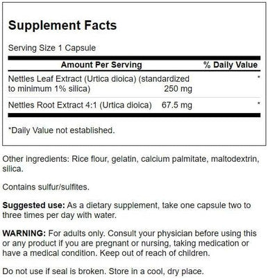 Swanson Stinging Nettles - Herbal Supplement Prostate Health & Urinary Tract Support - Natural Formula Supporting Respiratory Health & Fluid Balance - (120 Capsules) 2 Pack