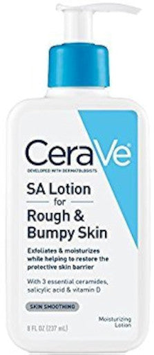 Cerave Sa Lotion For Rough & Bumpy Skin Vitamin D Hyaluronic Acid Lactic Acid and Salicylic Acid Lotion Fragrance Free and Allergy Tested 8 Ounce