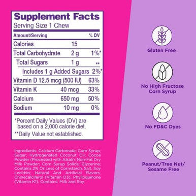 Viactiv Calcium +Vitamin D3 Supplement Soft Chews Milk Chocolate 60 Chews & Nature'S Bounty Optimal Solutions Hair Skin & Nails With Biotin And Collagen