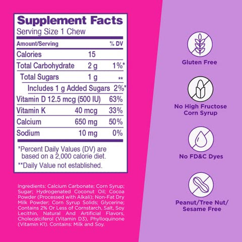Viactiv Calcium +Vitamin D3 Supplement Soft Chews Milk Chocolate 60 Chews and Nature's Bounty Optimal Solutions Hair Skin and Nails with Biotin and Collagen