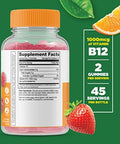 Lifeable Vitamin D 10000 Iu + Vitamin B12 Gummies Bundle Great Tasting Vitamin Supplement Gluten Gmo Chewable Gummy