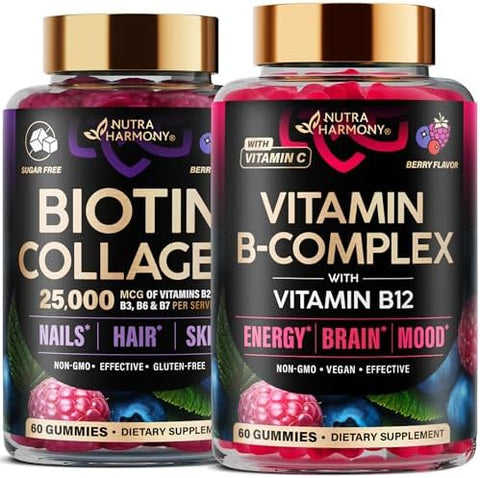 Nutraharmony Biotin Collagen and Vitamin BComplex Gummies