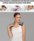 Neck & Shoulder Wrap With Hot & Cold Therapy For Pain Relief, Muscle Relaxation & Stress Reduction + Heated Eye Mask For Dry Eyes & Headaches Comfort Fit Design