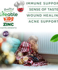 Lifeable Zinc For Kids 25Mg Great Tasting Natural Flavored Zinc Gummies Gluten Vegetarian Non Gmo Zinc Supplements Kids Zinc For Immune Support 90 Gummies